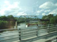 Pont ferroviaire du CN au-dessus de la rivi�re Yamaska