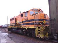 QGRY 3015 - GP40-2LW (ex-HLCX 9434, nee CN 9434) - Wrecked in Maskinong�, Winter 2005